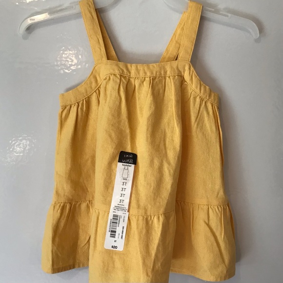 okie dokie Other - ⭐️SALE!⭐️New okie dokie girls’ 3T Tank Top. Golden yellow. Linen/rayon, ruffled